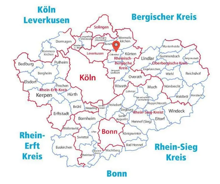 Karte: Einsatzort Odenthal der Rohrreinigung Barteck